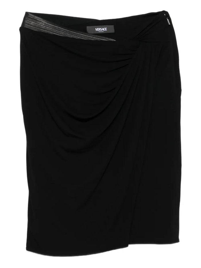 Versace Midi Skirt With Asymmetrical Hemline