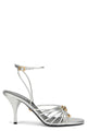 Versace Opera Bow Metallic Sandals