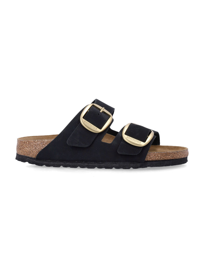 Birkenstock Arizona Big Buckle Black Nubuck Leather Sandals