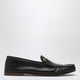 Versace Black Guanto Loafers In Calf Leather