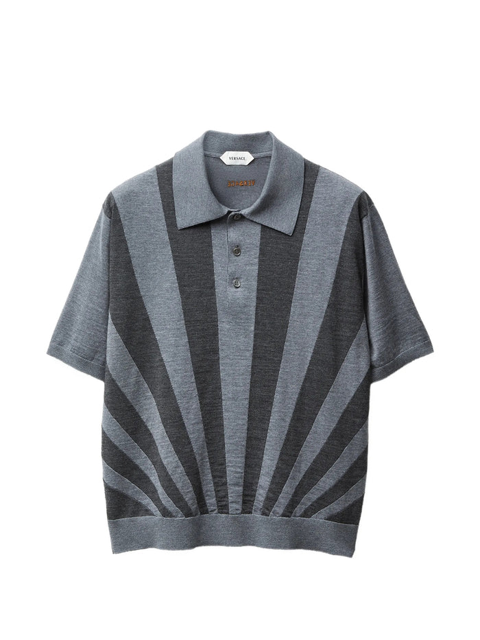 Versace Jacquard Cotton Piqué Polo