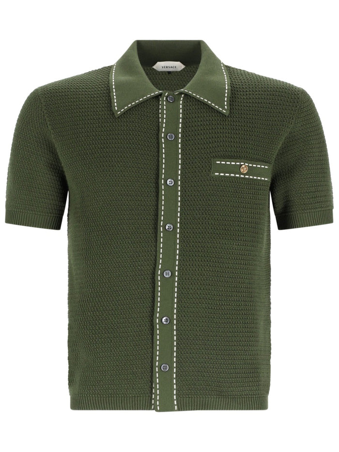 Versace Green Cotton Shirt