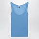 Versace Blue Wool Tank Top With Logo Embroidery
