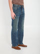 Versace Straightleg Stonewashed Cotton Denim Jeans In Blue