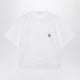 Versace White Cotton Jersey T-Shirt With Medusa Embroidery