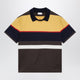 Versace Color-Block Striped Cotton Polo T-Shirt
