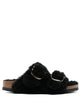 Birkenstock Arizona Shearling Slides With Large Buckle