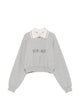 Versace Logo-Embroidered Cropped Sweatshirt