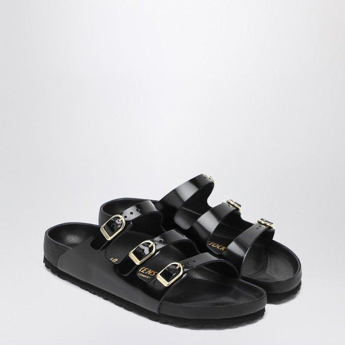 Birkenstock  Slide Florida Dbuckle Exquisite Lucida Nera