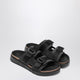 Birkenstock  Shinjuku Black Leather And Textile Slipper