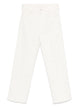 Mother Cream The Rambler Zip Ankle Wide Jeans
