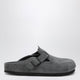 Birkenstock Boston Suede Clogs In Charcoal
