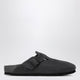 Birkenstock Boston Suede Clogs In Charcoal