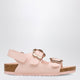 Birkenstock Milano Flower Buckle Sandals In Light Pink