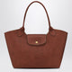 Longchamp L Épure Leather Shoulder Bag Brown