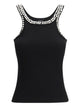 Pinko Black Beaded Sleeveless Knit Top