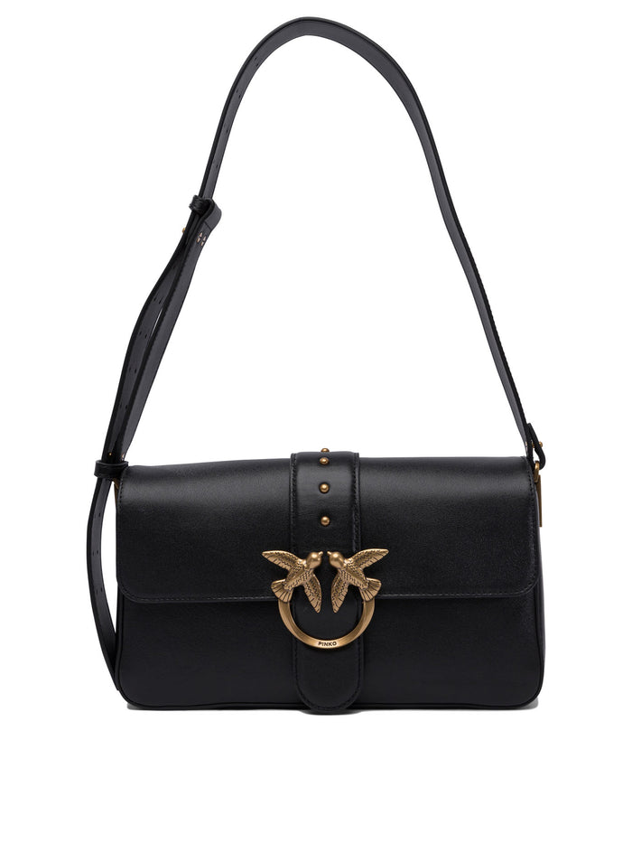 Pinko Soft Leather Shoulder Bag Love Bag
