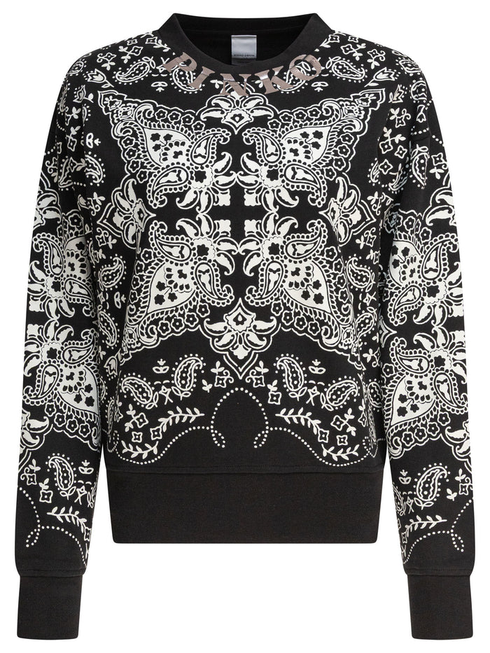Pinko Black Cotton Sweatshirt