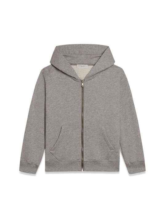Golden Goose Journey/ Boy's Zipped Sweatshirt Hoodie/ Melange Cotton Stolen From Golden Print
