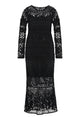 Pinko Openwork-Knit Long Dress