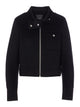 Pinko Black Grissino Jacket Frontal Zip Closure