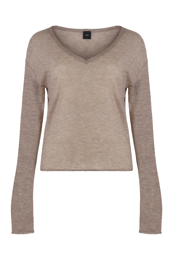 Pinko Salomone Long Sleeve Sequin Top