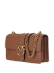 Pinko Brown Gold Leather Polyurethane Handbag