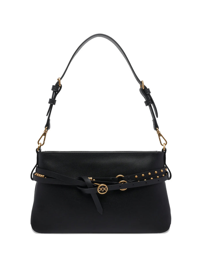 Pinko Black Leather Belt Bag