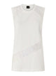 Pinko Molly T-Shirt In White Cotton With Lace