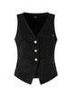 Pinko Black Lace Detail Sleeveless Jacket