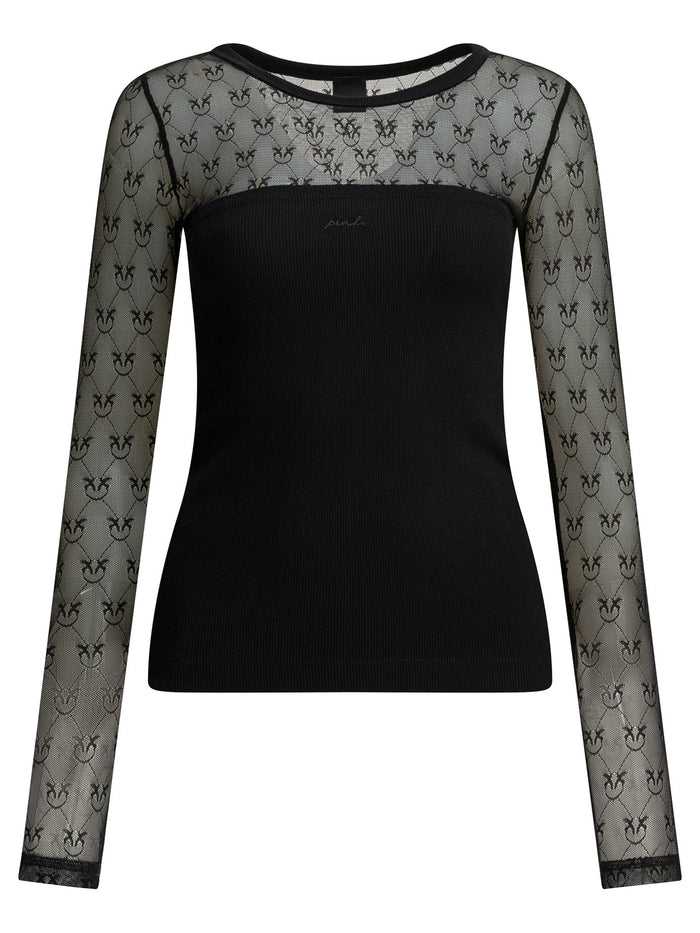 Pinko Black Cotton T-Shirt
