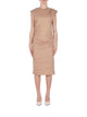Pinko Beige Linen Viscose Elastane Dress
