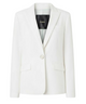 Pinko White Linen Viscose Elastane Jacket
