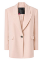 Pinko Mahogany Pink Viscose Elastane Jacket
