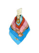 Pinko Blue Pink Viscose Silk Scarf
