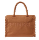 Pinko Camel Cotton Handbag
