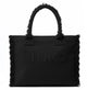 Pinko Black Cotton Tote Bag