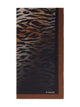 Pinko Marrone Animal Print Cotton Scarf