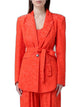 Pinko Orange Viscose Polyamide Jacket