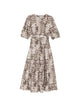 Pinko Beige Black Cotton Dress