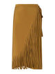 Pinko Longuette Wrap Skirt With Fringe