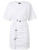 Pinko White Cotton Dress