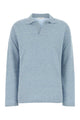 The Row Niosa Oversized Cottonlinen Polo In Ice Blue