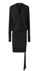 Pinko Black Stretch Viscose Dress