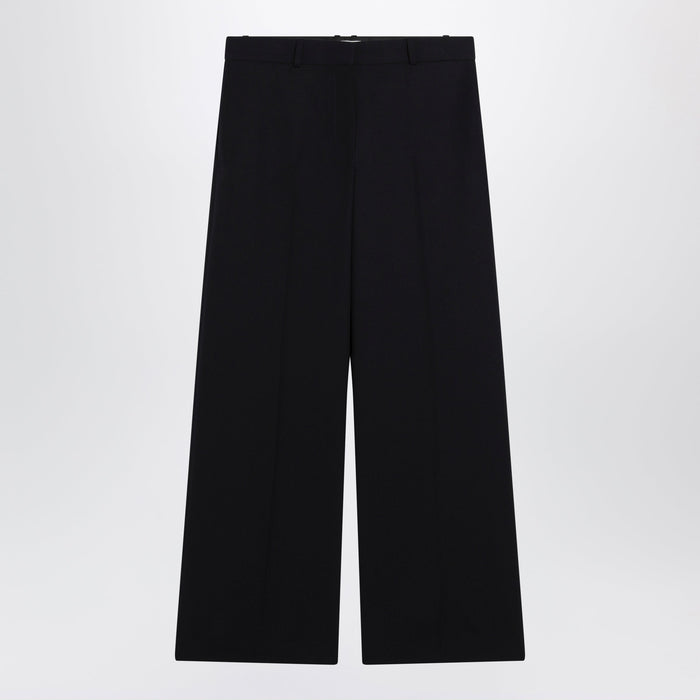 The Row Straightleg Lowrise Wool Gabardine Pants In Dark Navy