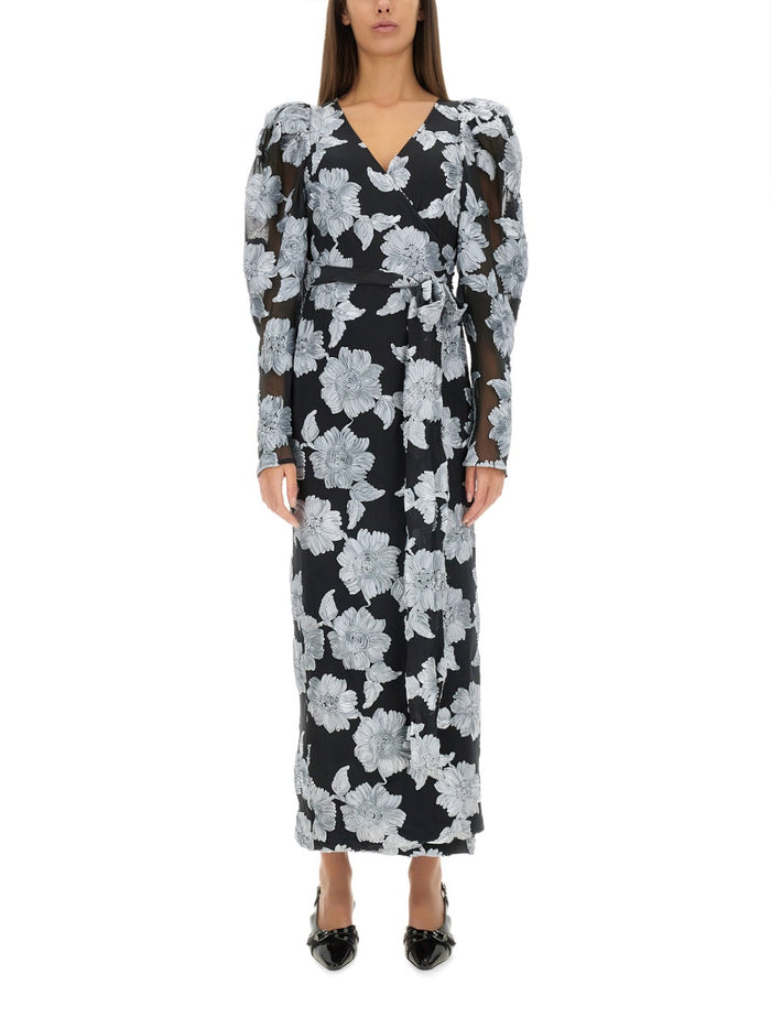 Rotate Birger Christensen Long Floral Dress