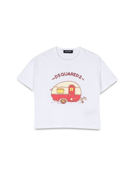 Dsquared Crop Print T-Shirt