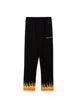 Vision Of Super Black Pants With Red Shaded Flames