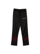Vision Of Super Black Pants With Red Embroidered Flames