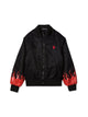 Vision Of Super Black Bomber Red Flames